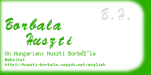 borbala huszti business card